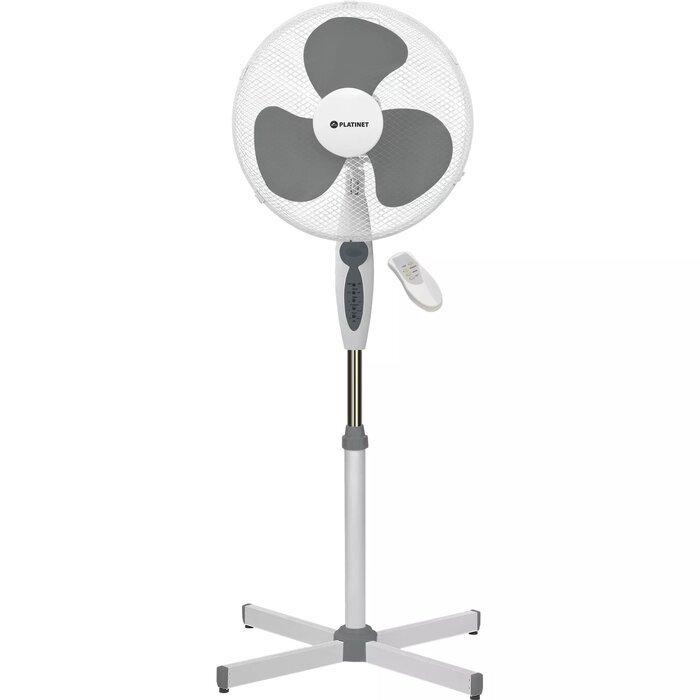 Platinet Gulvventilator 40 cm med Fjernbetjening - Grå