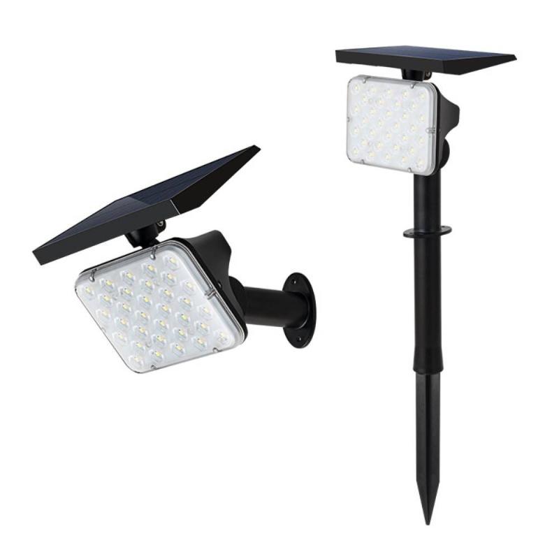 Udendørs Solcelle LED Lampe - 66 Lys - Sort Outlet Tilbud