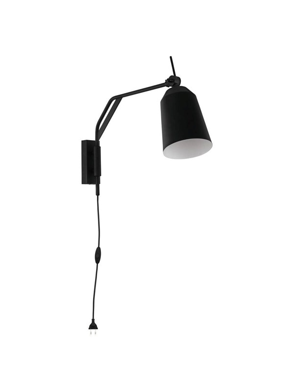 Eglo Loreto Væglampe D670 E27 Sort - Fantastisk Tilbud!