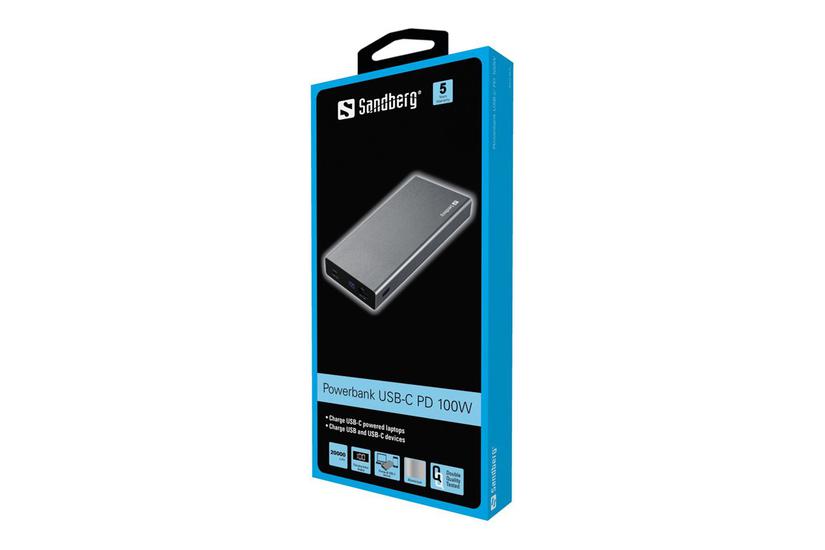 Sandberg Powerbank 20000 mAh - Pålidelig Oplader på Farten