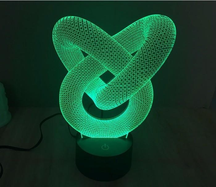 3D Lampe Elefant - Illusionslampe til Dit Bord!