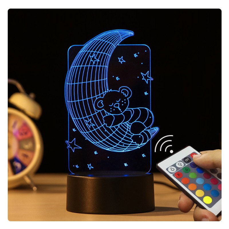 3D Illusionslampe med Høretelefoner - Fantastisk Tilbud!