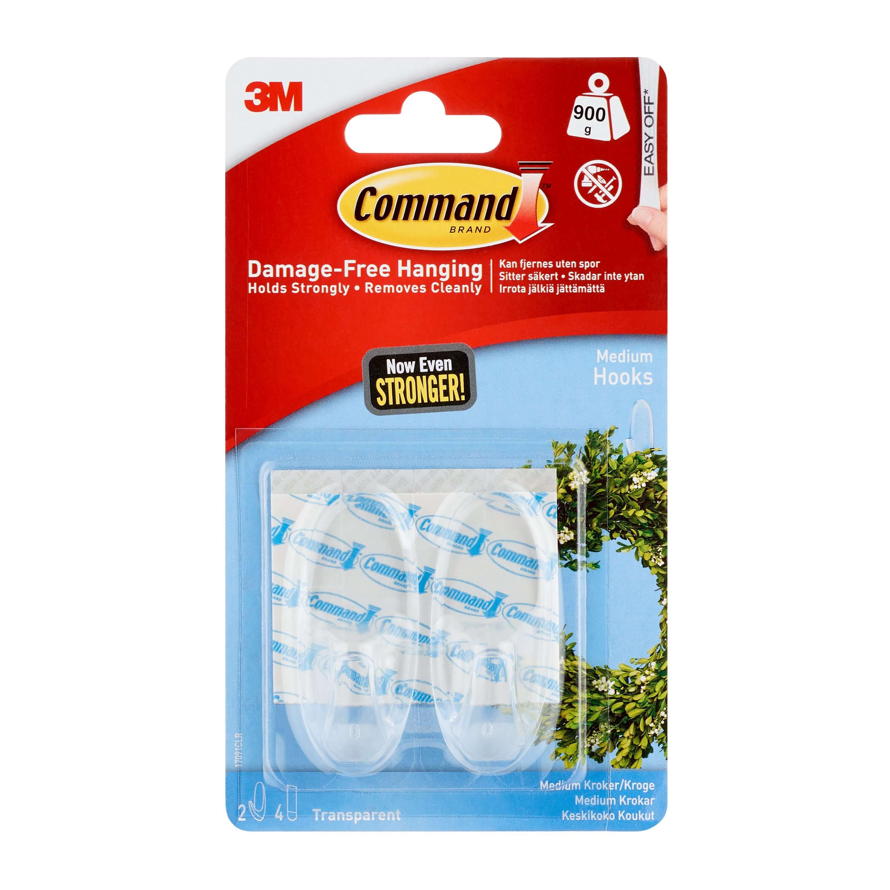 3M Command Gennemsigtige Kroge til Ophængning