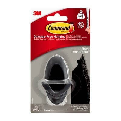 3m Command Dobbeltkrog Med Skiferfinish