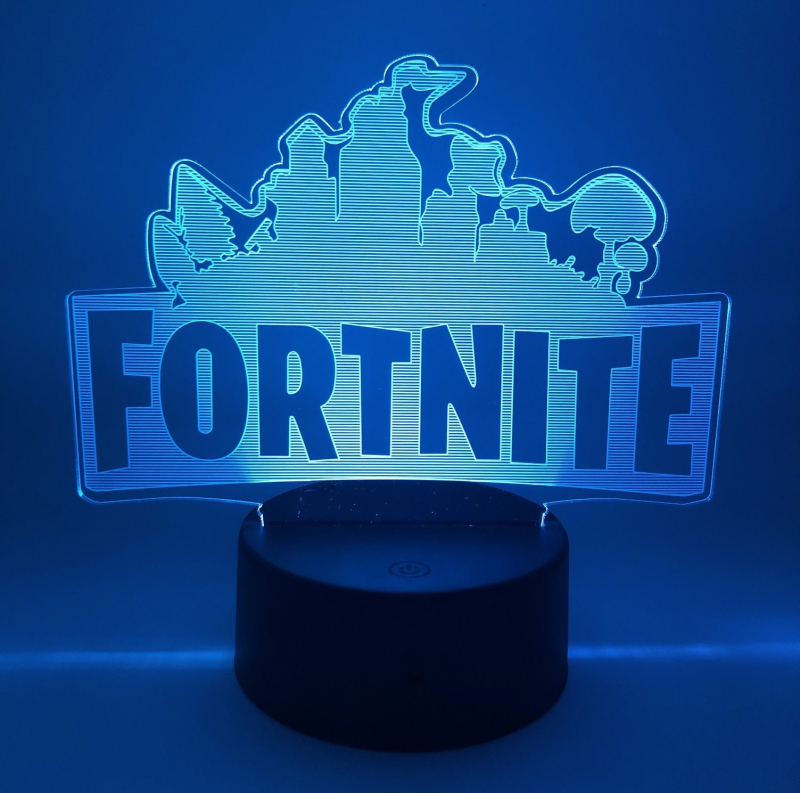 Fortnite 3D Lampe til Gamere - Perfekt Gaveidé!