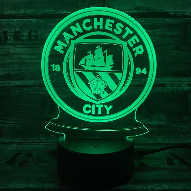 Manchester City 3D Lampe – Perfekt til fans!