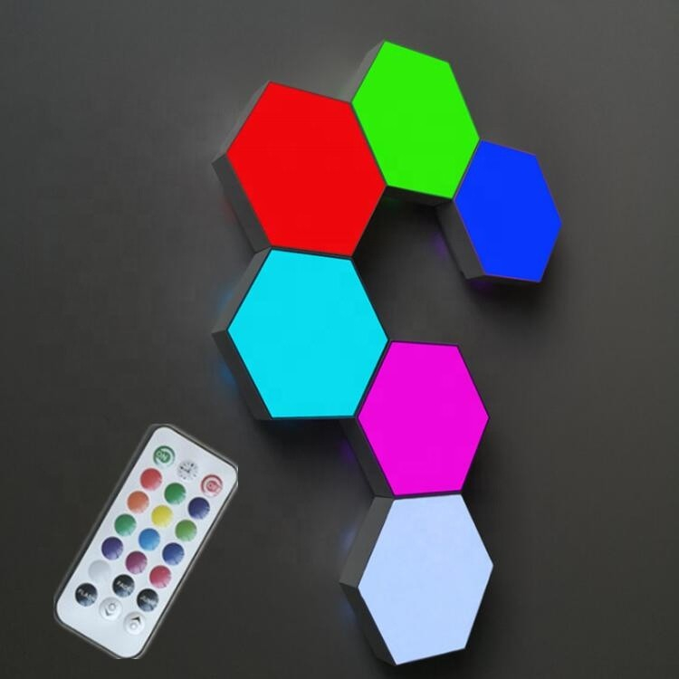 Gamer Lys / Honeycomb Touch Lamper  -   6  Stk
