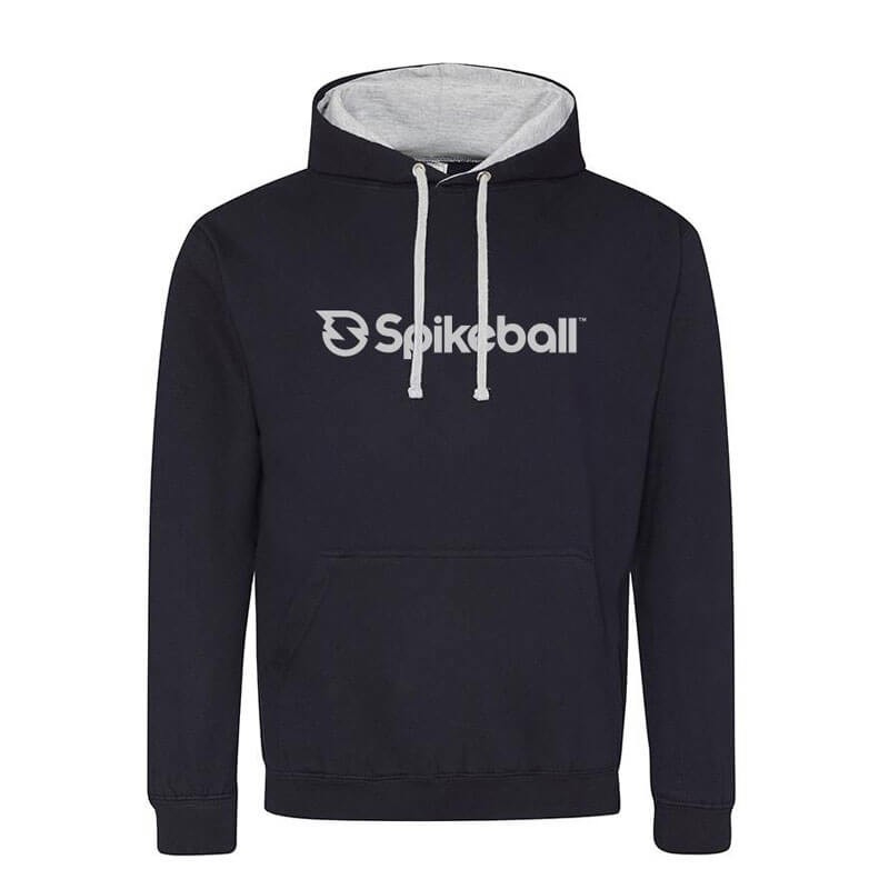 Spikeball Hættetrøje - Hvid med Sort Logo til Fans