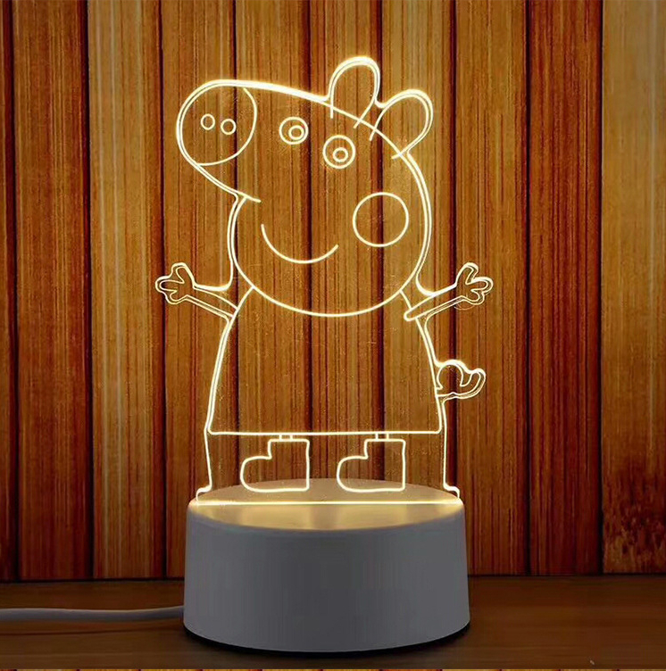 Gurli Gris 3D Lampe - Ideel til Børneværelset!
